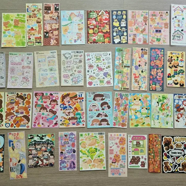 [BUNJANG] 40pcs Scrapbooking Sticker Bundle Set / 다꾸 스티커 40장 일괄 처분