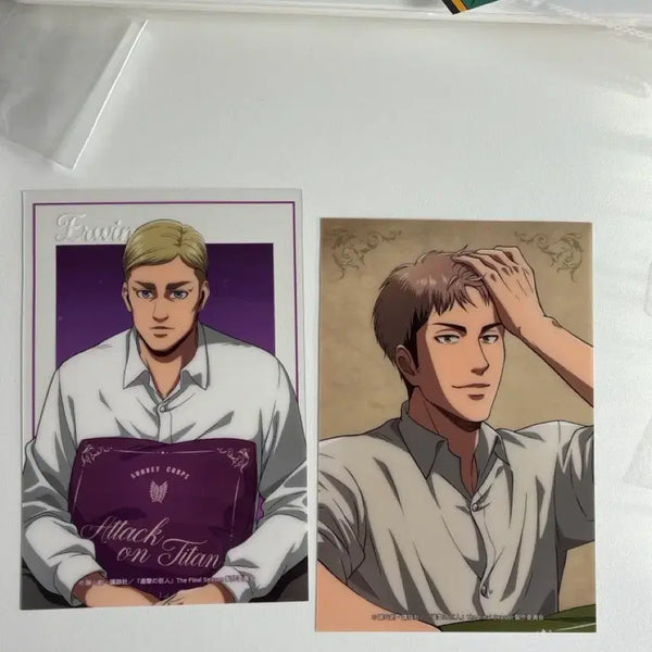 [BUNJANG] Attack on Titan Eren Yeager Clear Postcard Set Erwin / 진격거 클리어 엽서 장 엘빈