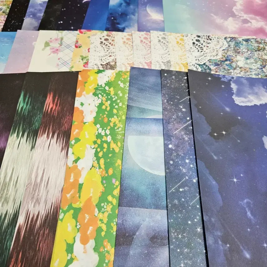 [BUNJANG] 170 Sheets Assorted Design Wrapping Paper Set / 랩믹 170장