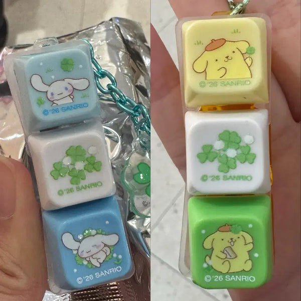 [BUNJANG] Sanrio Cinnamonroll & Pompompurin Clicker Keyring Set / 산리오 시나몬롤 폼폼푸린 클릭커 키링 판매