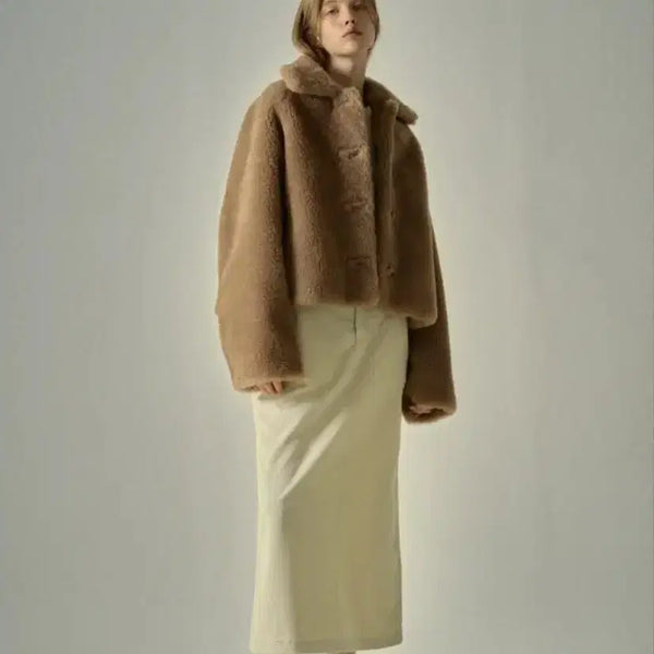 [BUNJANG] Facade Pattern Lambswool Short Jacket / 파사드패턴 램스울 숏 자켓