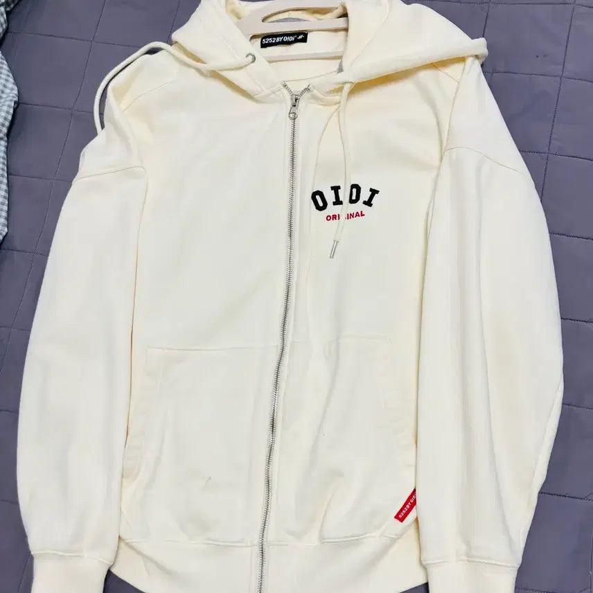 [BUNJANG] Ivory Zip-Up Hoodie / 아이보리 후드집업