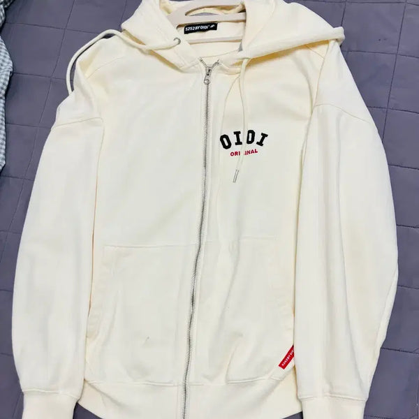 [BUNJANG] Ivory Zip-Up Hoodie / 아이보리 후드집업
