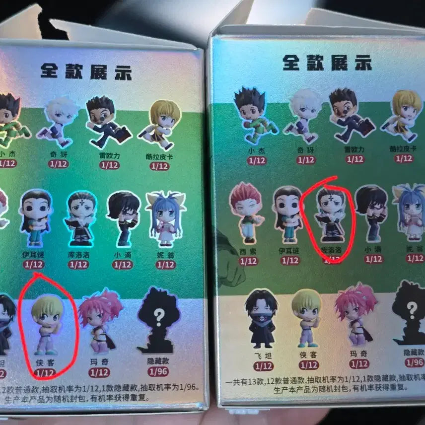 [BUNJANG] Hunter x Hunter Chrollo & Sharhnak Pea-Sized Figures Bundle Set / 헌터헌터 콩알 피규어 클로로,샤르나크 일괄판매
