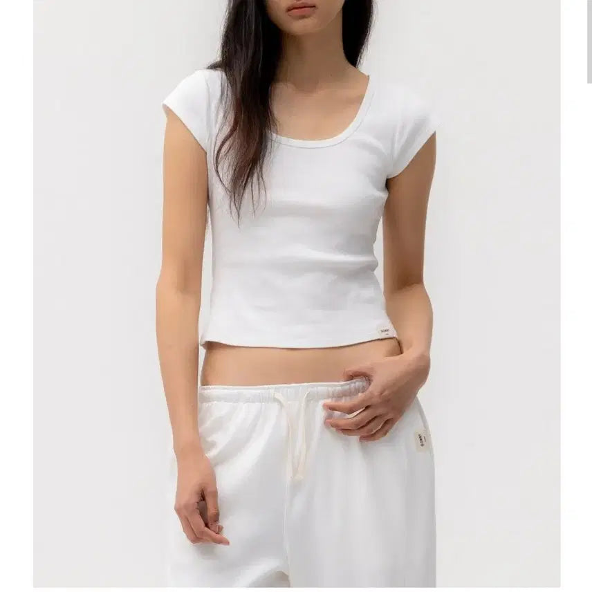 [BUNJANG] Glony G Deep Scoop Tee White L / (화이트L/새상품) 글로니 G 딥 스쿱티