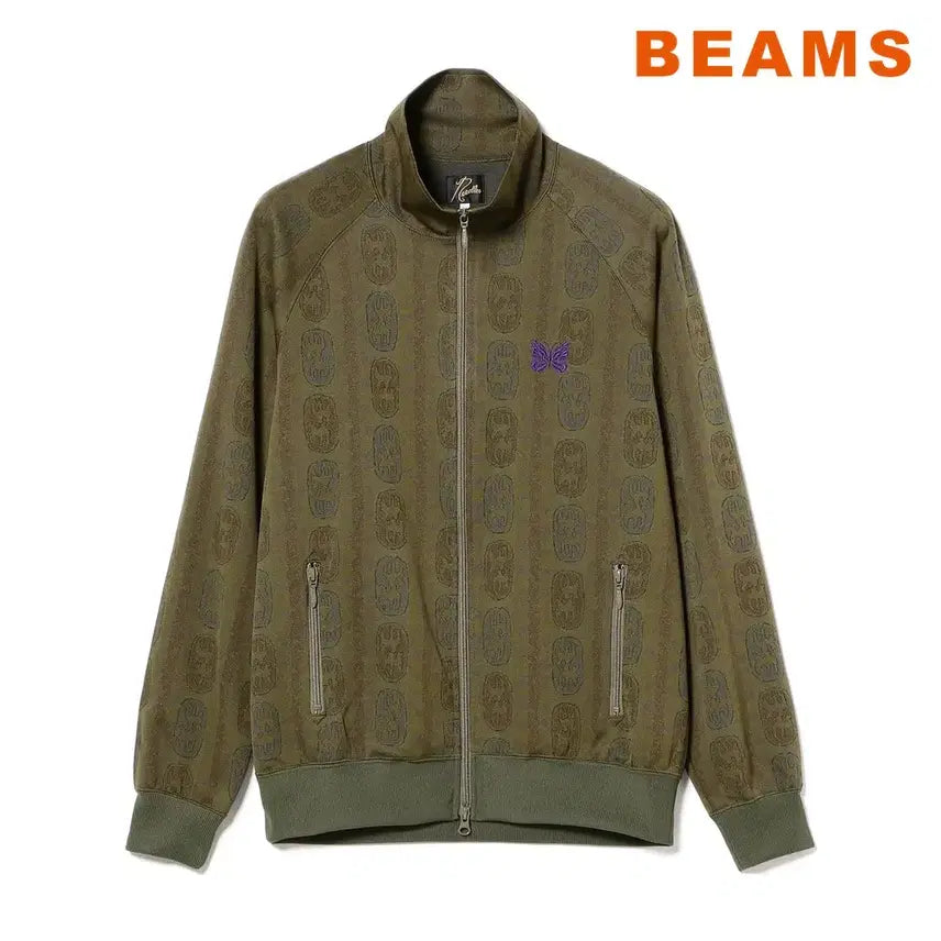 [BUNJANG] BEAMS x Needles Track Jacket Jacquard Polyester / 빔즈 니들즈 트랙자켓 폴리자카드
