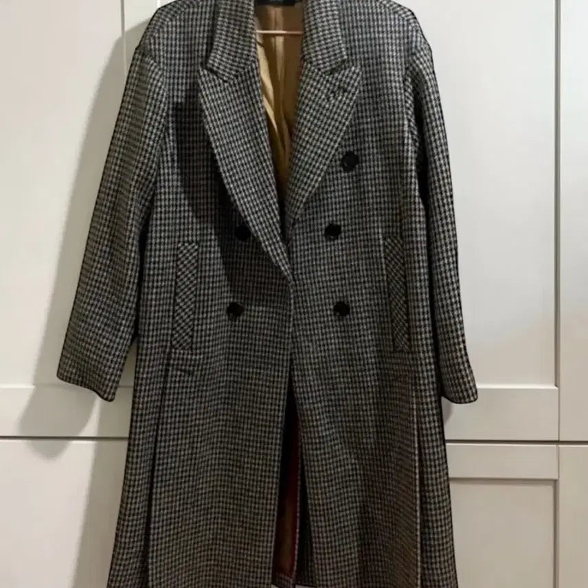 [BUNJANG] JILLSTUART Cashmere Wool Houndstooth Coat / 질스튜어트 캐시미어 울 코트