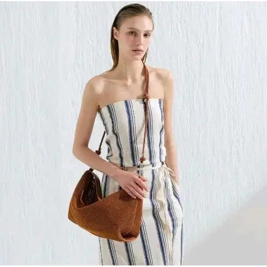 [BUNJANG] Sera Mesh Hobo Shoulder Bag Caramel Brown / 새상품) 세라 메쉬 숄더백(카라멜 브라운)