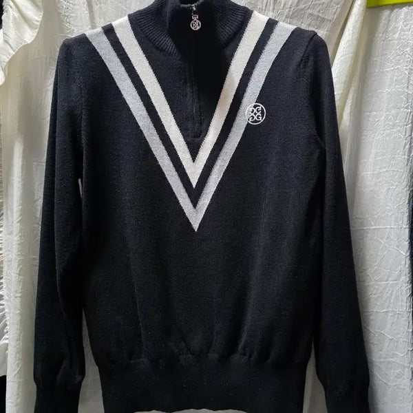 [BUNJANG] G/FORE Women's V-Neck Zip Knit Sweater / 지포어니트