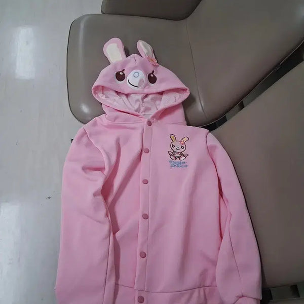 [BUNJANG] Rabbit Fleece Hooded Zip-Up / 로리타 양산형 토끼 기모 후드집업