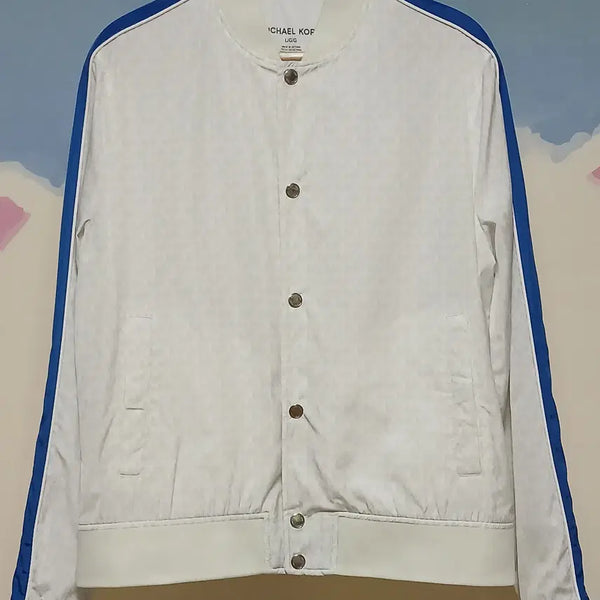 [BUNJANG] Michael Kors MK Pattern Bomber Jacket (White) / (L) 마이클코어스 MK 패턴 봄버 자켓