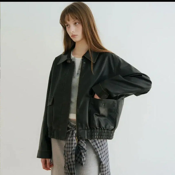 [BUNJANG] Shadrama Leather Jacket Brown / 샤드라마 레더 자켓 브라운 새상품