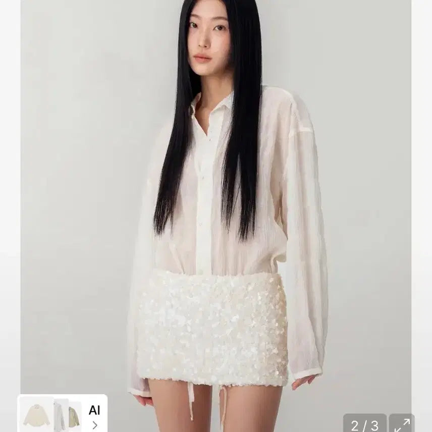 [BUNJANG] Glony Oversized Fit White Shirt / 글로니 셔츠
