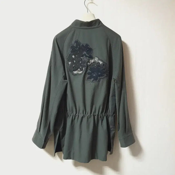[BUNJANG] KUHO Patch Detail Khaki Jacket / 구호 KUHO 패치 포인트 카키 자켓 55 사이즈 정품