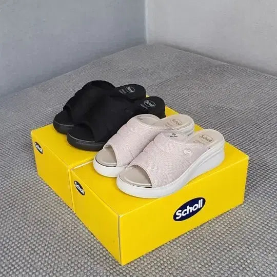 [BUNJANG] Shoulder Slipper Beige/Black / 새상품)숄 슬리퍼 (230~235)