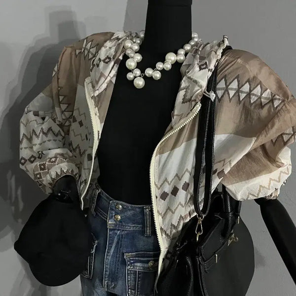 [BUNJANG] Antique Pattern Windbreaker Jumper / 엔티끄바람막이점퍼/바람막이점퍼/바람막이