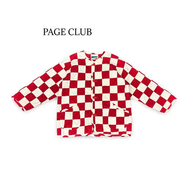 [BUNJANG] Page Club Check Quilting Jacket / (100)페이지클럽 체크 퀼팅 자켓