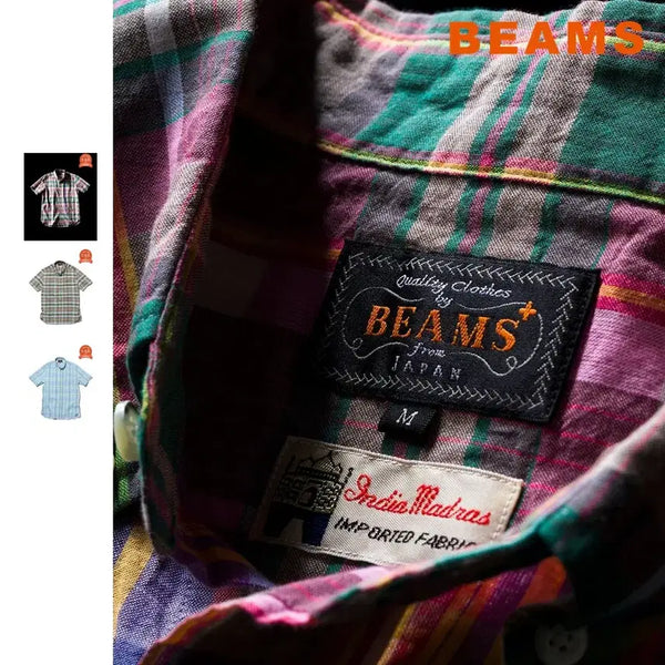 [BUNJANG] BEAMS PLUS Madras Check BD Shirt / 빔즈 플러스 BD 마드라스 체크 셔츠