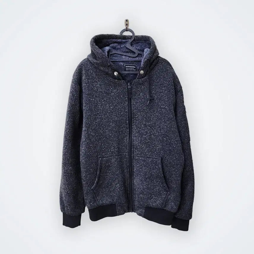 [BUNJANG] PARAGONA Dark Grey Hooded Zip-Up Jacket (Size 95) / [95] PARAGONA 후드 집업 자켓 다크그레이