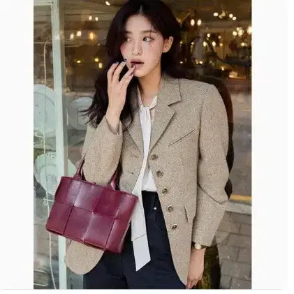 [BUNJANG] Olive des Olive Herringbone Wool Jacket Size 1 / 올리브데올리브 헤링본 울 자켓 1 사이즈 정품