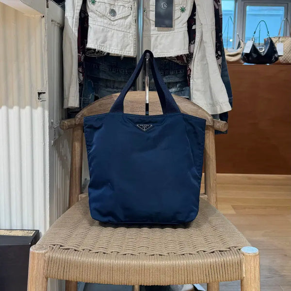 [BUNJANG] Prada Tessuto Nylon Tote Bag Navy / 프라다 네이비 테수토 나일론 토트백