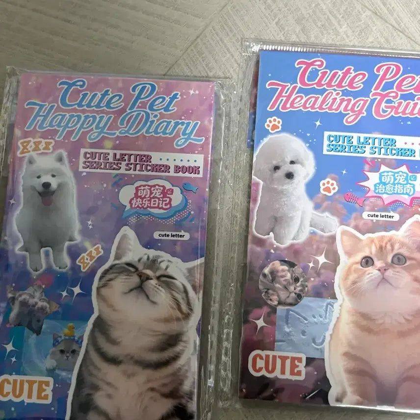 [BUNJANG] Cute Dog and Cat Sticker Book / 강아지, 고양이 스티커 북