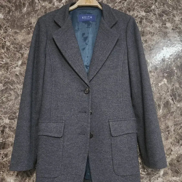 [BUNJANG] Keith Wool Jacket Checkered Pattern Slim Fit / KEITH 울 자켓 44~슬림55까지
