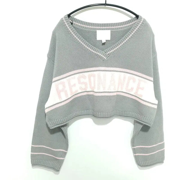 [BUNJANG] H&M V-Neck Lettering Crop Cardigan / H&M 브이넥 레터링 크롭 가디건 L_M2276