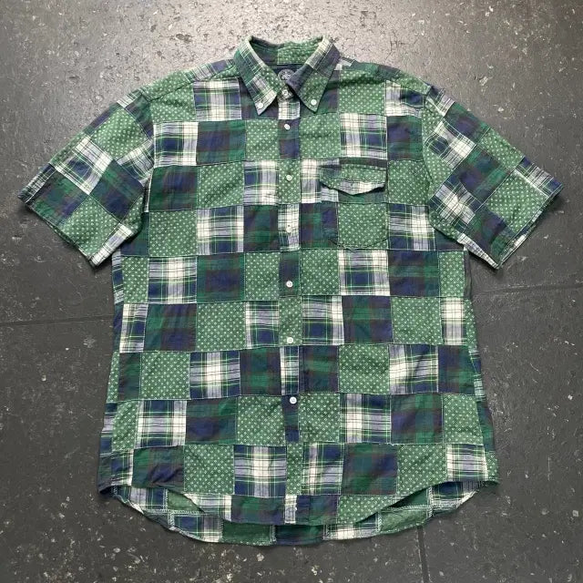 [BUNJANG] 100 J.PRESS Patchwork Shirt / 100 제이프레스 패치워크 셔츠
