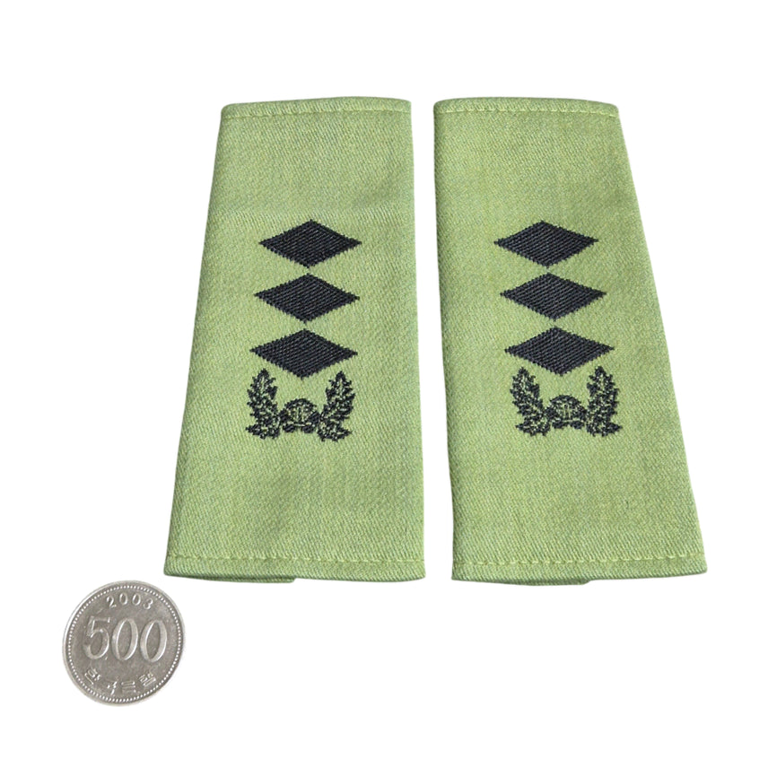 [BUNJANG] Korean Army Old Captain Field Jacket Rank Insignia Patch Set / 육군 구형 대위 야전상의 견장 계급장 패치 기장 뱃지 전투복