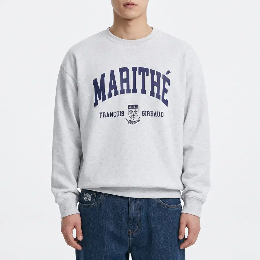 [BUNJANG] Marithe Francois Girbaud Melange Grey Sweatshirt L / 마리떼 프랑소와 저버 멜란지 그레이 맨투맨 L