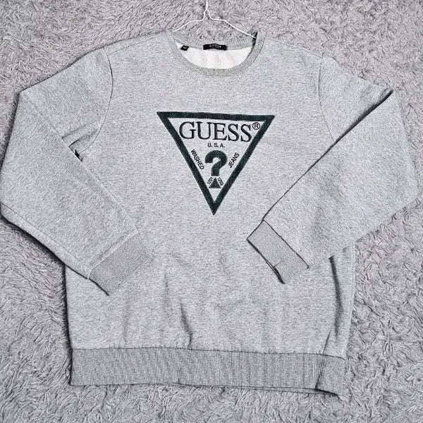 [BUNJANG] Guess Terry Sweatshirt Gray L / (X2)게스 기모 맨투맨 그레이 L