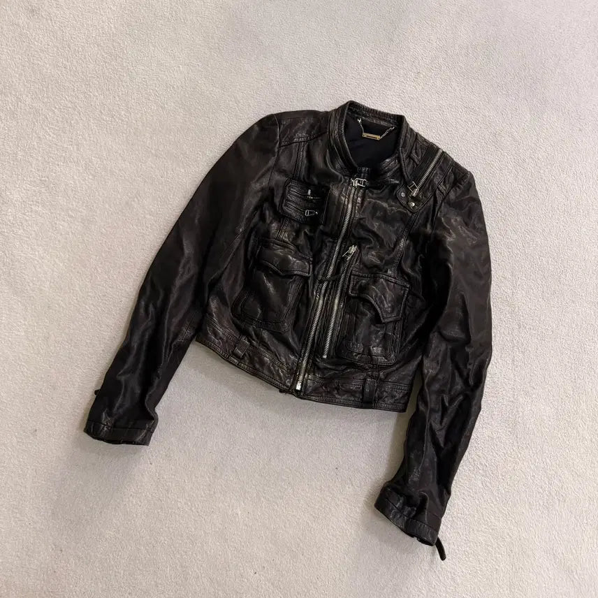 [BUNJANG] Vintage Lambskin Leather Jacket / 66 빈티지 양가죽 자켓 0902T1