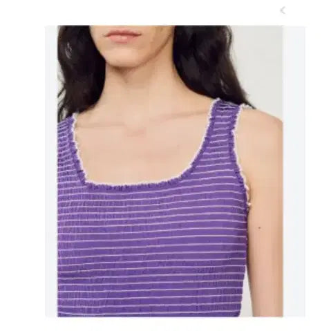 [BUNJANG] Sandro Smocking Sleeveless Top Size 2 / 산드로 sandro 스모킹 슬리브리스 탑 2 사이즈 정품