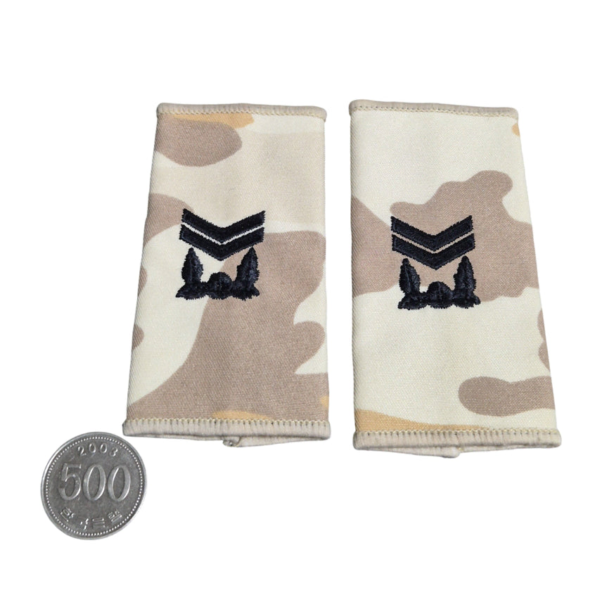 [BUNJANG] ROK Army Zaytun Division Sergeant Field Jacket Insignia Patch Badge Set / 국군 구형 자이툰 부대 중사 야전상의 견장 계급장 패치 기장 뱃지 전투복