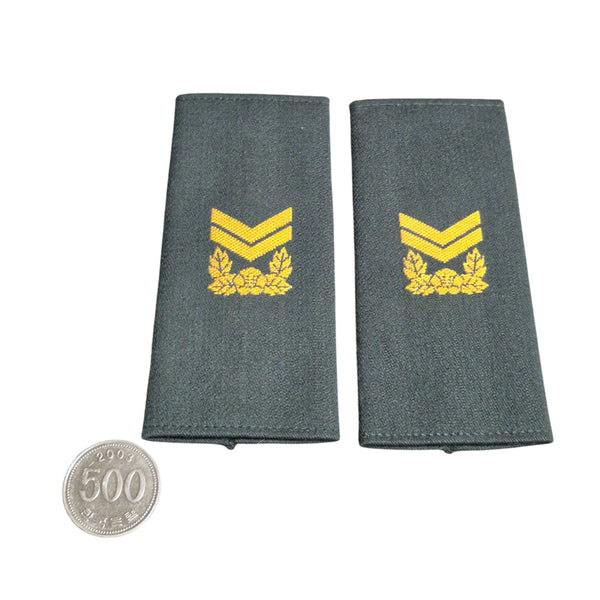 [BUNJANG] ROK Army Type 90s Sergeant Service Dress Uniform Rank Patch (Set of 2) / 육군 구형 90s 중사 근무복 정복 견장 계급장 패치 기장 전투복 (2)