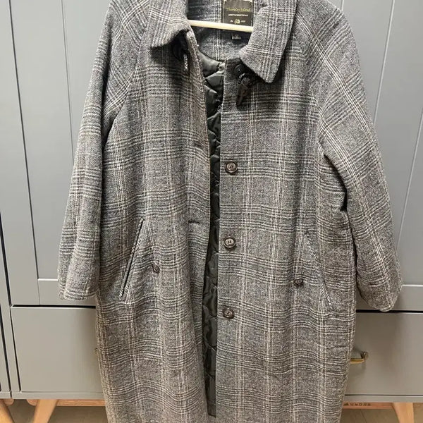 [BUNJANG] Thursday Island Check Coat Size S / 썰스데이아일랜즈 체크 코트 85 S