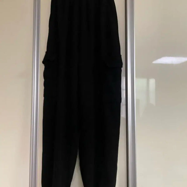 [BUNJANG] Black Corduroy Jogger Pants / 검정색 코듀로이 조거 팬츠