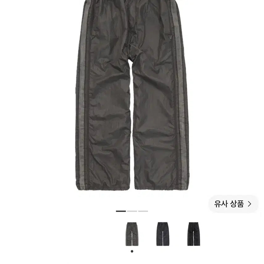 [BUNJANG] Polyture Glossy Track Pants Khaki Grey / (3)폴리테루 글로시 트랙 팬츠 카키 그레이