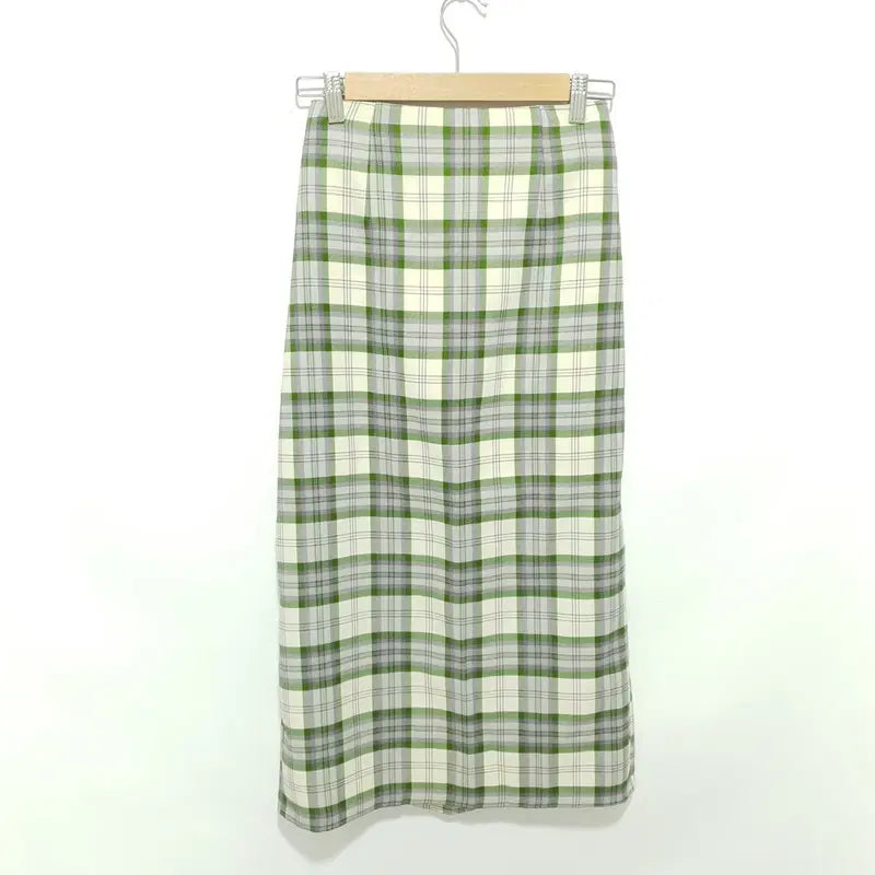 [BUNJANG] Checkered Back-Banding Skirt / 체크 뒷밴딩 스커트 F_S2005