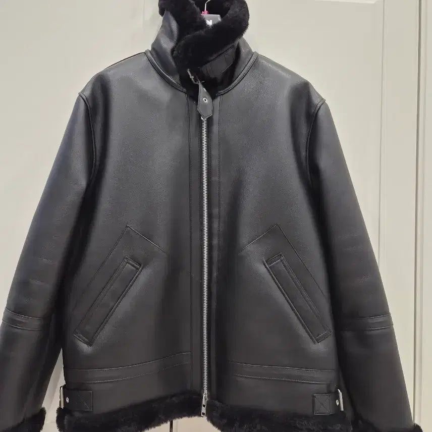 [BUNJANG] Dope Jasons Black Shearling Lined Mustang Jacket / 도프제이슨블랙 무스탕 자켓 털 안감