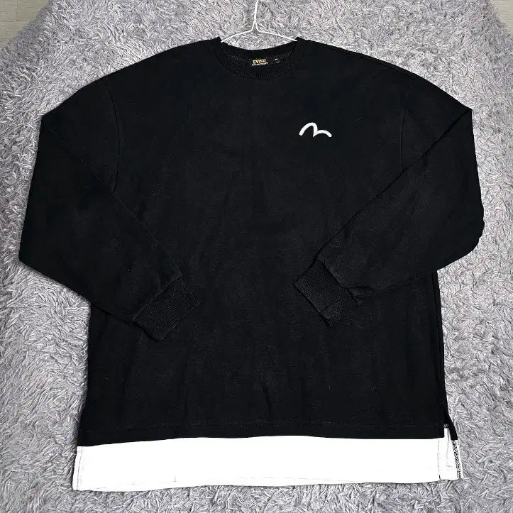 [BUNJANG] Evisu Black Sweatshirt L / (X2)에비수 맨투맨 블랙 L