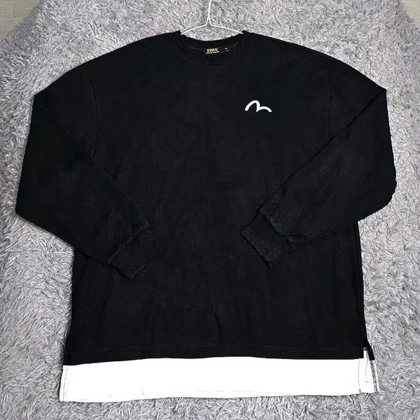 [BUNJANG] Evisu Black Sweatshirt L / (X2)에비수 맨투맨 블랙 L