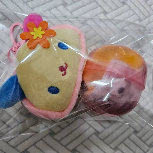 [BUNJANG] Usahana Onigiri Pouch Keyring / 우사하나 삼각김밥 파우치 키링(가챠는 덤)