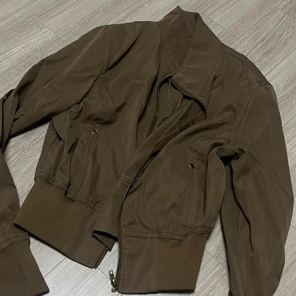 [BUNJANG] Cropped Brown Jacket / 크롭 브라운 자켓