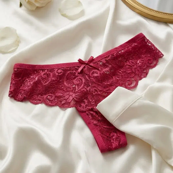 [BUNJANG] Rose Lace Thong (Used) / 로즈 레이스 티팬티(중고)