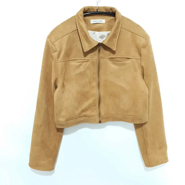 [BUNJANG] Wonder Wonder Suede Crop Jacket / 원더원더 스웨이드 크롭 자켓 F_M2603
