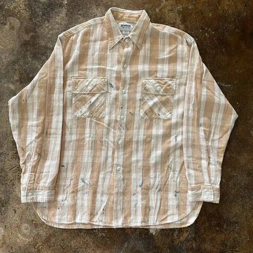 [BUNJANG] BauWow Paint Flannel Shirt / (L) 바우와우 페인크 플란넬 셔츠