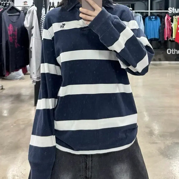 [BUNJANG] Abercrombie Small Logo Long Sleeve / 아베크롬비 스몰로고 롱슬리브