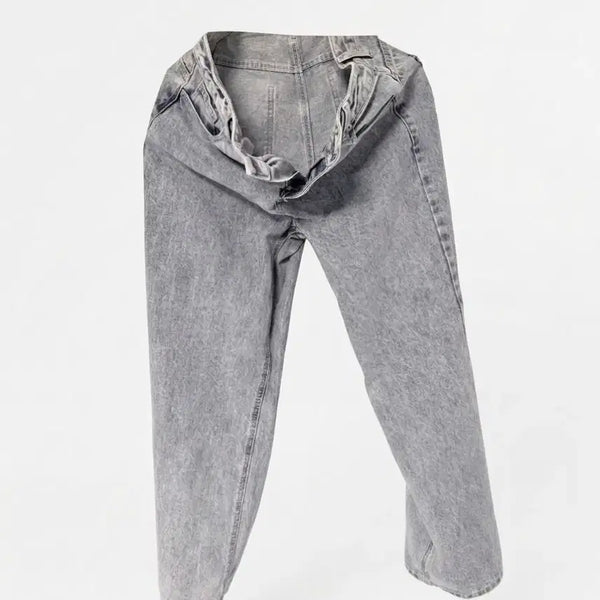 [BUNJANG] Washed Denim Pants - Grey / 워싱 데님 팬츠 그레이
